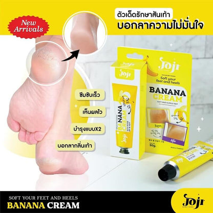 Banana cream for foot and heel care 