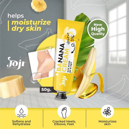 Banana cream for foot and heel care 