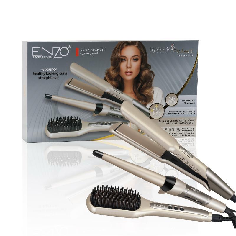 CEN-3893 Enzo Professional 3-in-1 Hair Styling Kit